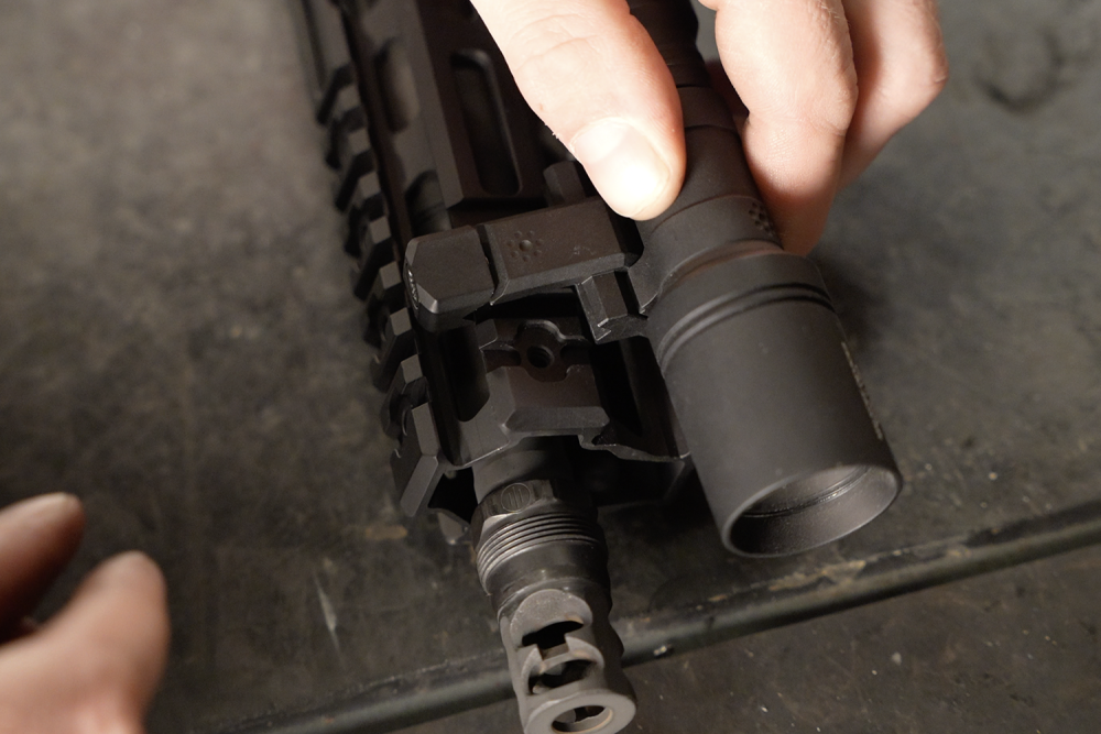 Standard 1913 Picatinny accessories mount closer and more flush to the PWS PicLok handguard