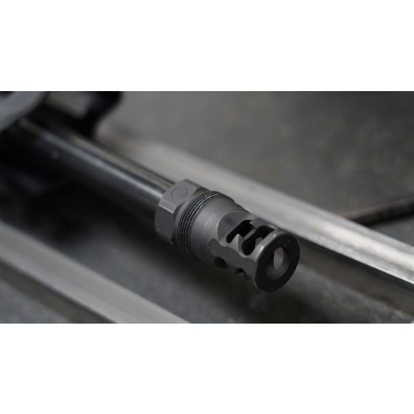 Close-up of PWS UXR barrel and compensator